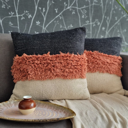 Boho flare tufted cushion cover - 1 pcs