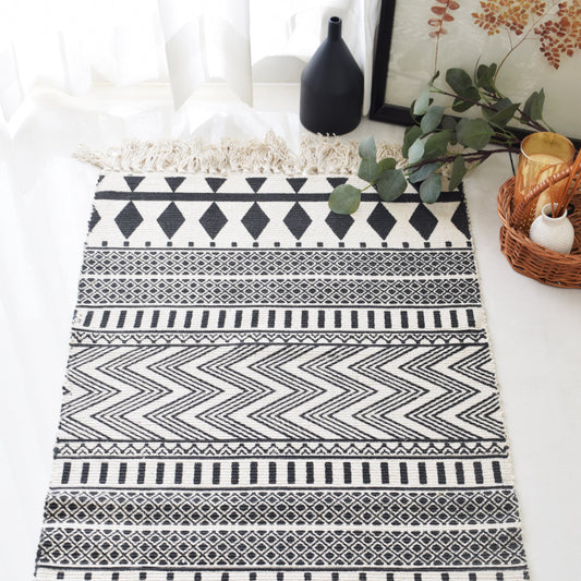 Aztec print floor runner