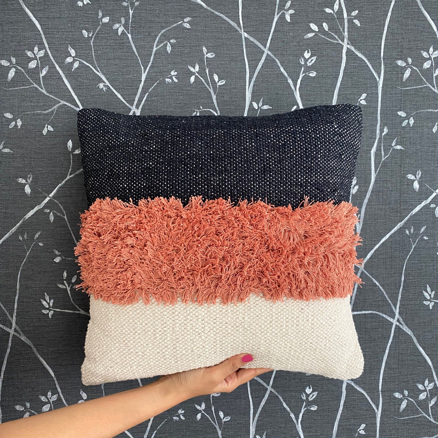 Boho flare tufted cushion cover - 1 pcs